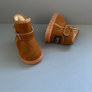 DUDG Faux Suede Sherpa Lined Thermal Infant Baby Boot Brown 5-6 Knock Off UGG